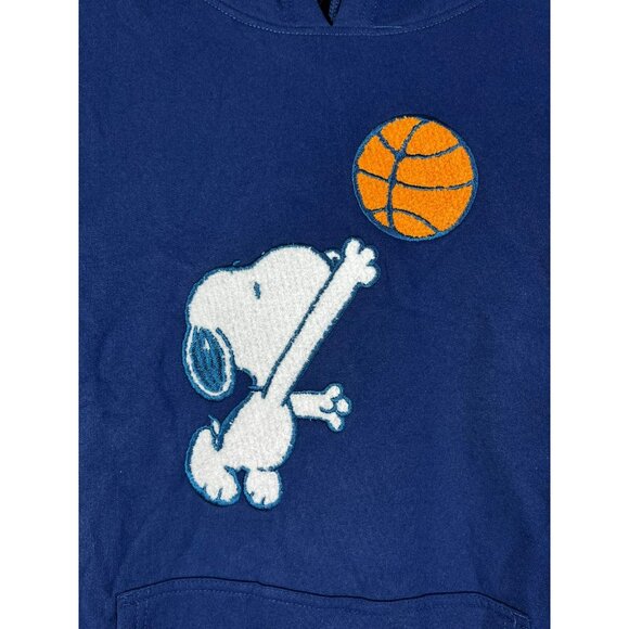 Peanuts Snoopy Basketball Mens Hoodie XL Blue - Picture 4 of 10